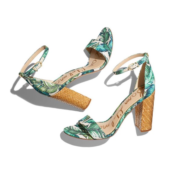Sam Edelman Shoes - Sam Edelman Palm Print Yaro Ankle Strap Sandal